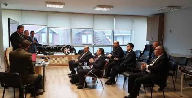 Çetin Büyükçınar, KKTC Ulaştırma Bakanlığı heyetine sunum