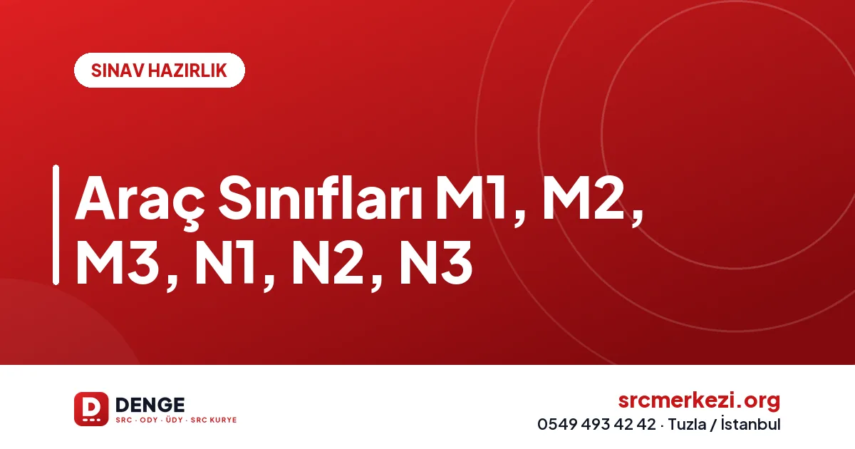 Araç Sınıfları M1, M2, M3, N1, N2, N3