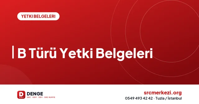 B Türü Yetki Belgeleri kapak görseli