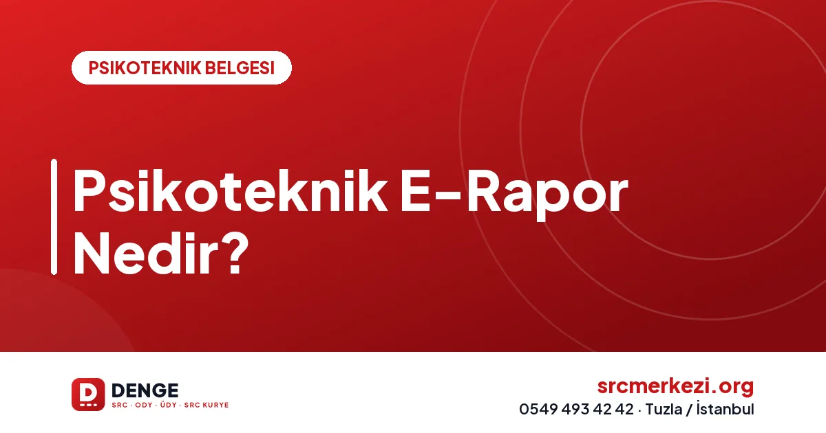 Psikoteknik E-Rapor Nedir?