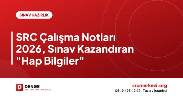 SRC Çalışma Notları 2026, Sınav Kazandıran "Hap Bilgiler" kapak görseli