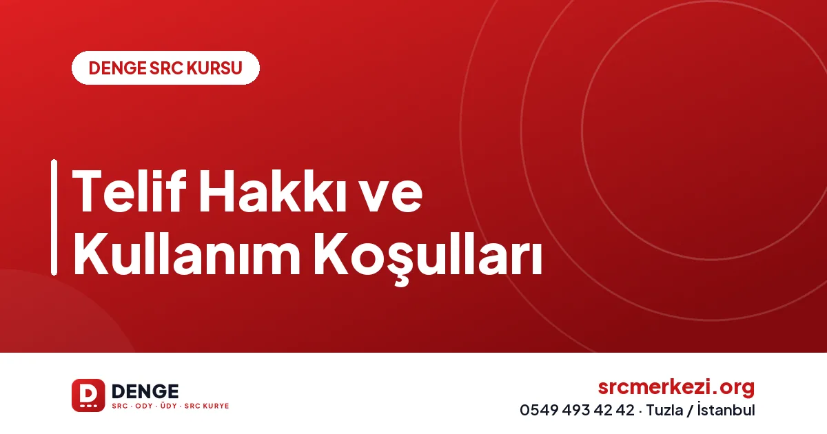 Telif Hakkı ve Kullanım Koşulları