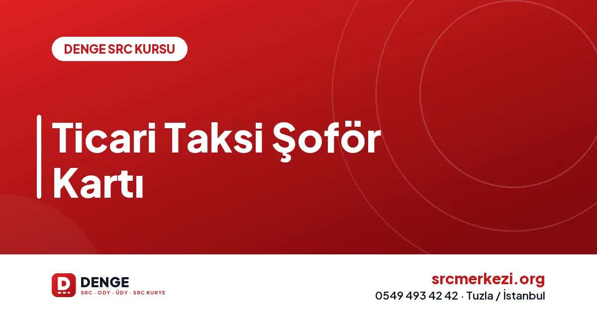 Ticari Taksi Şoför Kartı
