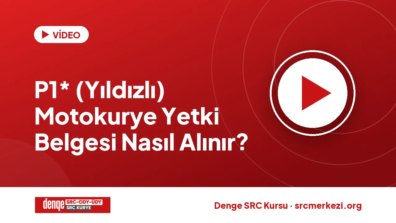 P1* (Yıldızlı) Motokurye Yetki Belgesi Nasıl Alınır? videosu