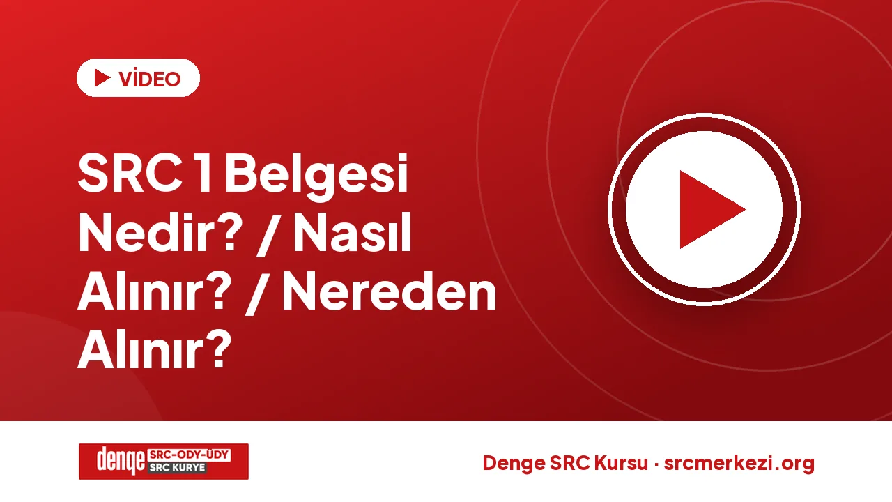 SRC 1 Belgesi Nedir? / Nasıl Alınır? / Nereden Alınır? videosu