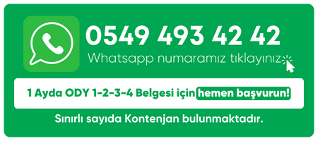 1 Ayda ODY 1-2-3-4 Belgesi-Whatsapp Numarası