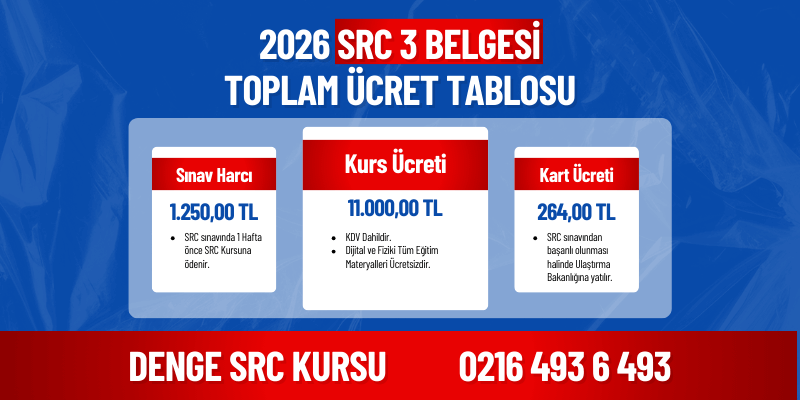 2026 SRC 3 Belgesi Kurs Ücreti
