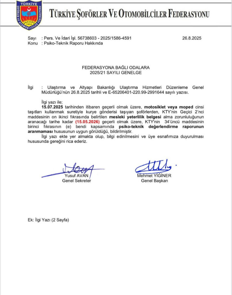 Moto Kurye SRC Psikoteknik TSOF