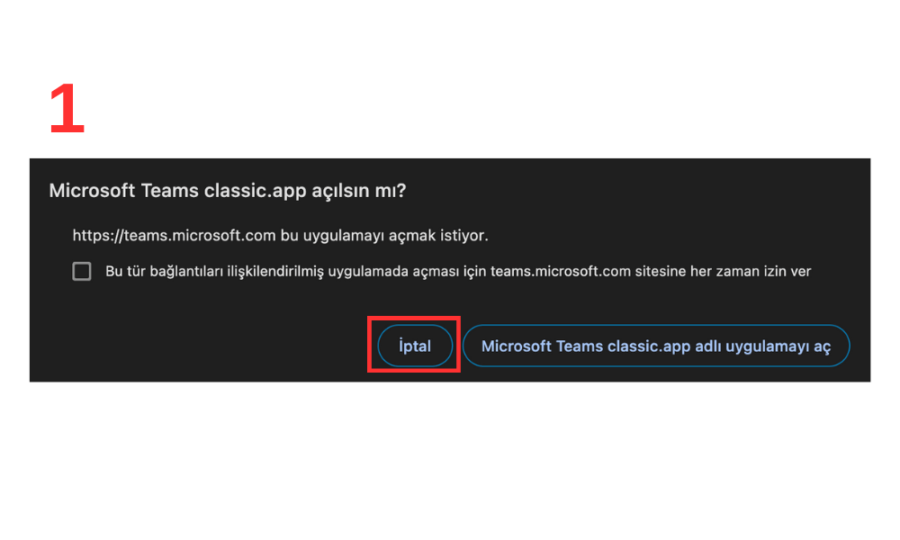 Uygulama yüklü değil ise iptal butonu ile tarayıcıdan hızlıca açacağız. Bu buton genellikle tarayıcının sol üstünde yer alır.